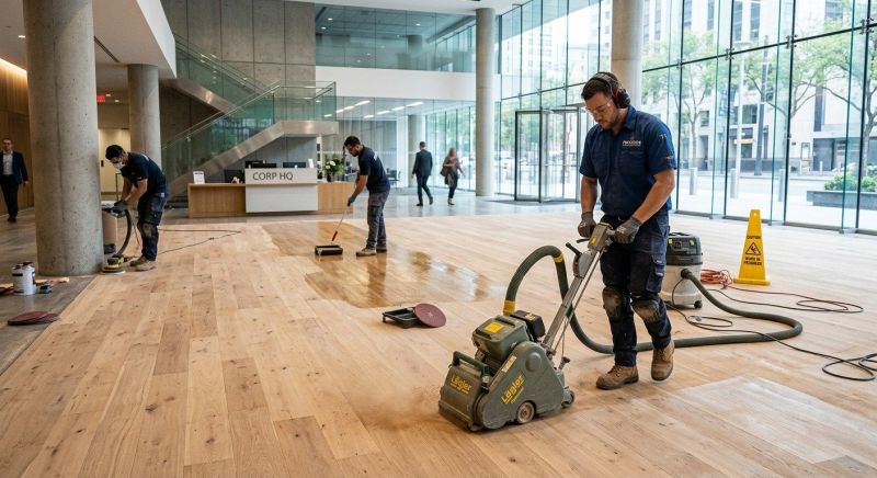 Our team working on Flooring Service projects in Wilmette, IL